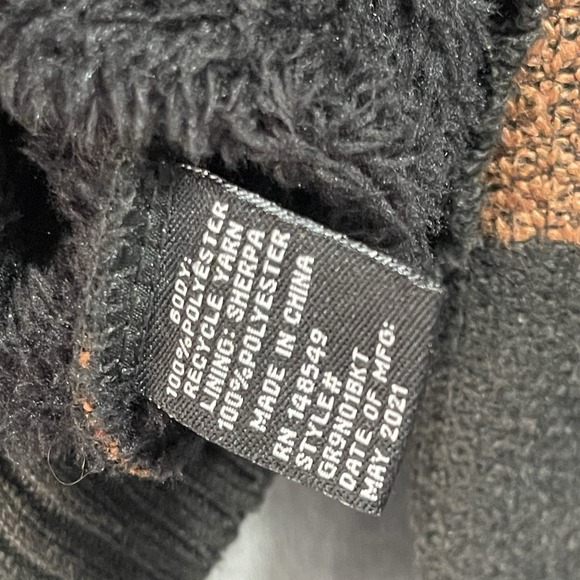 Six Lincoln Mens Striped Full Zip Mock Neck Cardigan Medium Sherpa‎ Lined Preppy - Picture 3 of 5